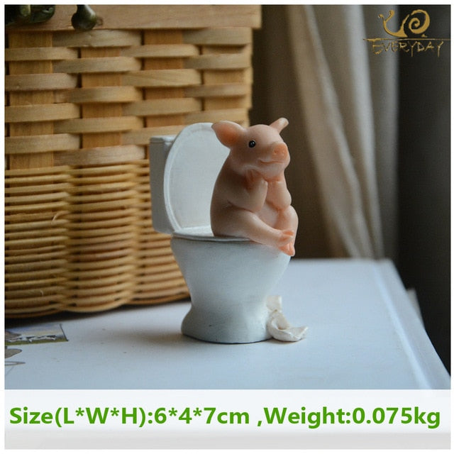 Garden miniatures decoration everyday Collection Resin Struggling pig fairy  & Home Decoration Accessories