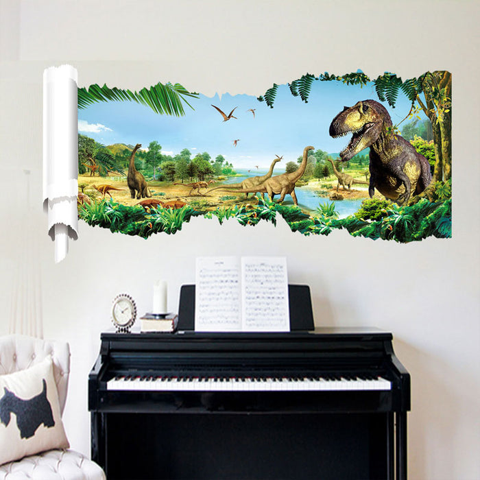 Wall Stickers New Jurassic Park Dinosaur kids room decoration 3d wall stickers furniture sticker  home decor living room