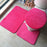 Bathroom 3 pc set in embossed soft Flannel includes Floor Rug, Contour Mat, Toilet Seat Cover, Absorbent Bath Mat for Home Decoration 3Pcs/Set 3D