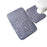 Bathroom 3 pc set in embossed soft Flannel includes Floor Rug, Contour Mat, Toilet Seat Cover, Absorbent Bath Mat for Home Decoration 3Pcs/Set 3D