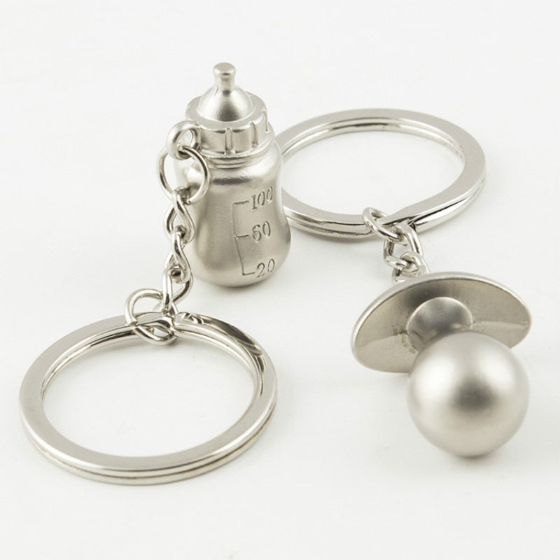 Bottle Pacifier Nipple Keychain Birthday Baby Shower Favor Baptism Party Souvenir Gift for Guest Wedding Decoration 12pair=24pc