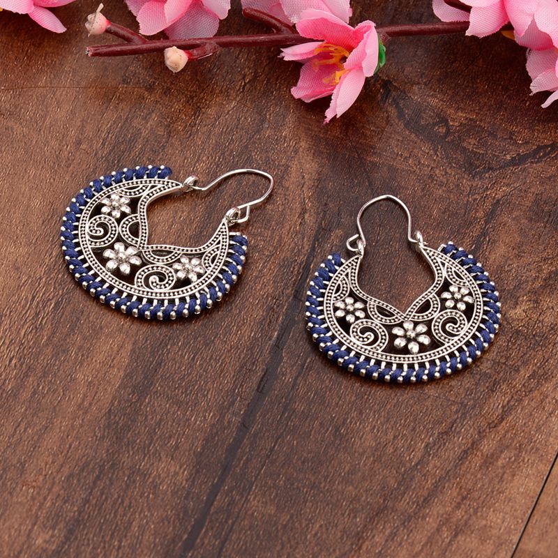New Vintage Ethnic Geometric Alloy Dangling Earrings Women Fashion Jewelry