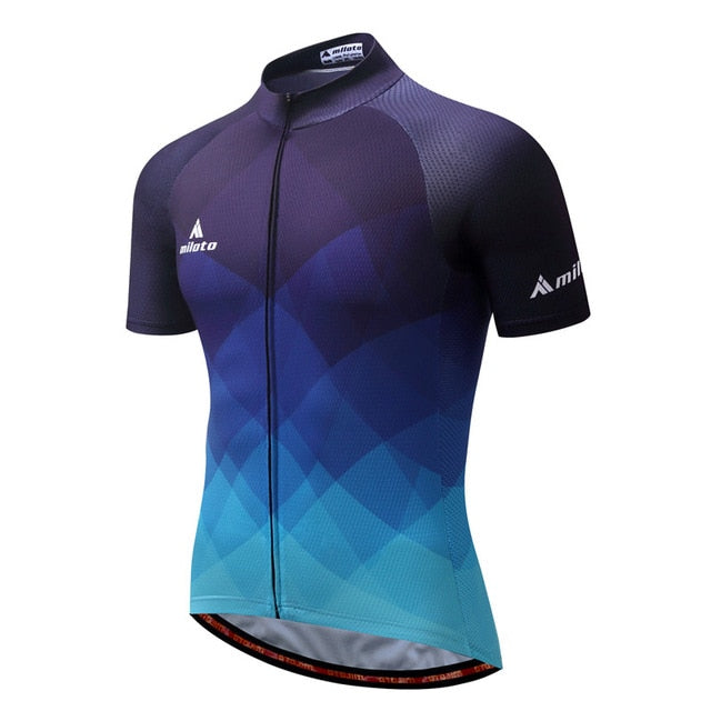 MILOTO Cycling Jersey Set Reflective Short Sleeve Breathable Short Sleeve Shirt