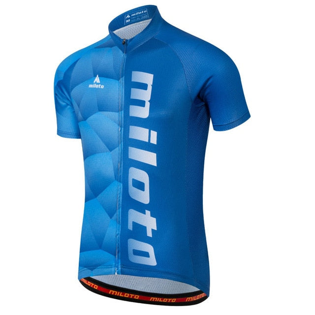 MILOTO Cycling Jersey Set Reflective Short Sleeve Breathable Short Sleeve Shirt