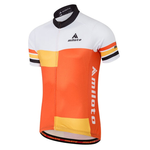 MILOTO Cycling Jersey Set Reflective Short Sleeve Breathable Short Sleeve Shirt