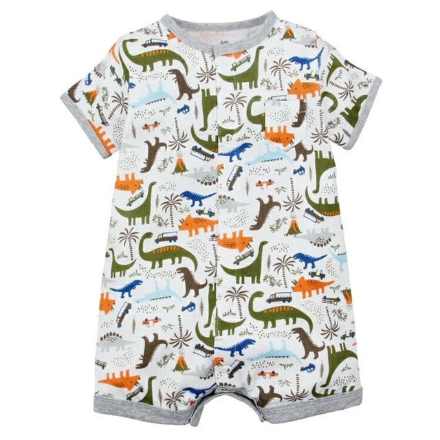 Summer boys baby clothing Short Sleeved Jumpsuit Newborn Romper Baby Boy Clothes infant  0-24 Baby Rompers