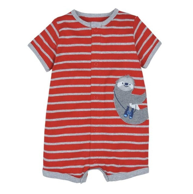 Summer boys baby clothing Short Sleeved Jumpsuit Newborn Romper Baby Boy Clothes infant  0-24 Baby Rompers